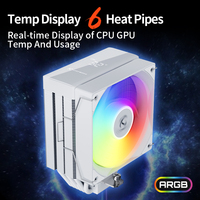 Refroidisseur d'air Gamer-X MK2 avec dissipateur thermique ARGB, 6 caloducs, PWM 4 broches, roulement fluide silencieux, cuivre et aluminium, 120 mm, 32,5 dBA, 89,4 CFM, pour processeur