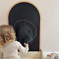 Tableau d'activités Montessori en bois pour enfants, tableau magnétique double face pour dessin et peinture pour tout-petits
