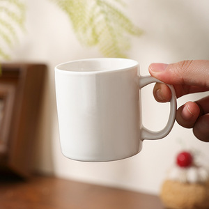 White Minimalist Ceramic Mug 150ml Screen <b>Printing</b> Gift For <b>Coffee</b> Tea Milk - Product Image 1