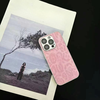 Top vente en gros conception de Protection d'appareil photo pour Iphone couverture de téléphone portable placage luxe léopard étui de téléphone en cuir PU