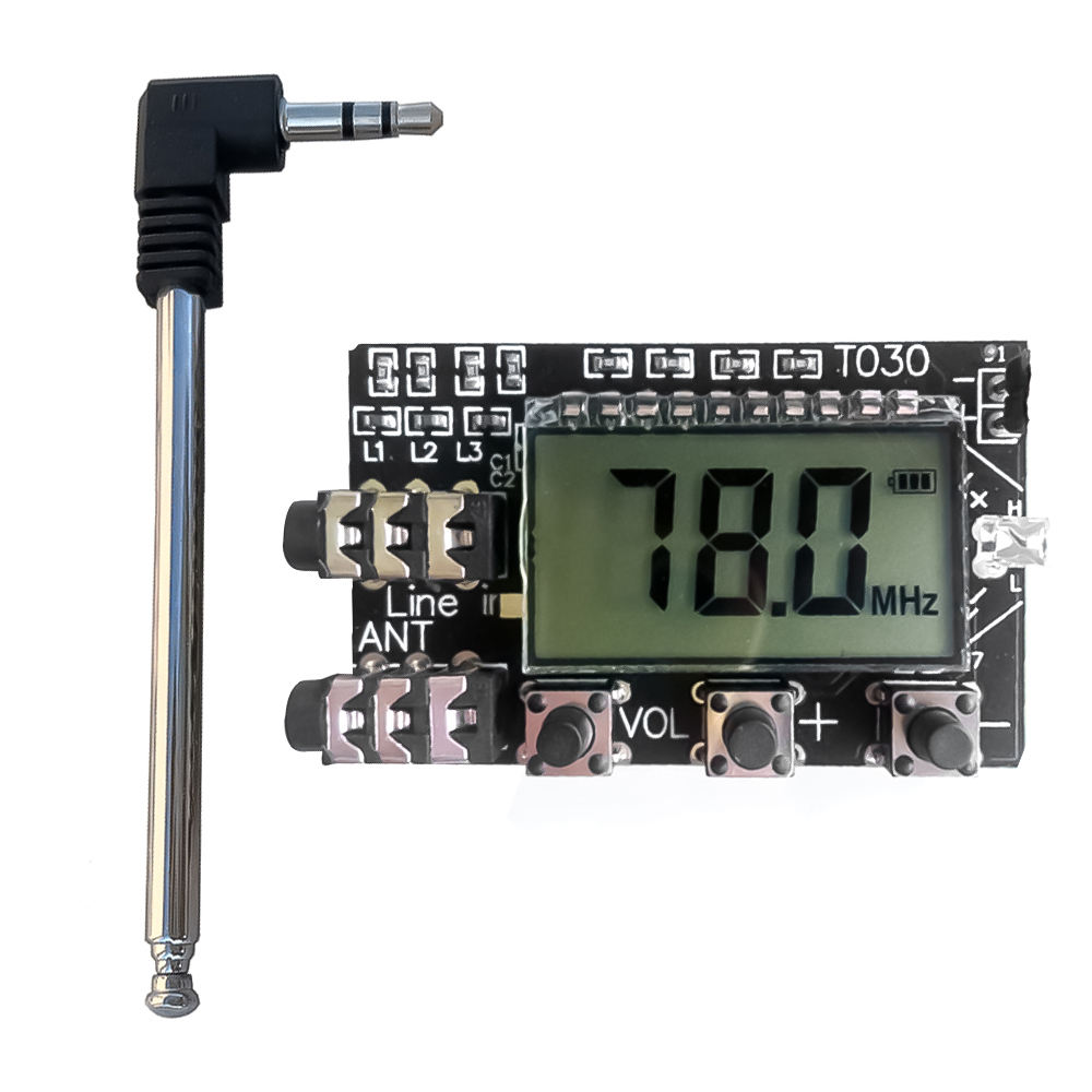 FM Stereo Transmitter Kit - 78mhz to 108mhz with Antenna