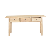Table Console à trois tiroirs en bois de pin récupéré Antique chinois en détresse en gros Best-seller