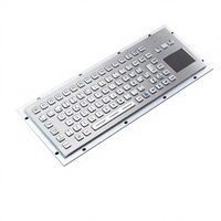 Teclado Industrial Integrado de Acero Inoxidable 304 con Protección IP65, Compatible con USB, Plug and Play, Metálico, para Equipos de Kiosco, Gran Venta
