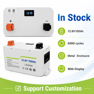 Batería de Litio <span class=keywords><strong>Pylontech</strong></span> 12V 100AH con Sistema <span class=keywords><strong>BMS</strong></span>, 6000 Ciclos, Pantalla LCD Integrada, para Sistema Solar - Product Image 2