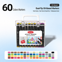 Offre Spéciale – Ensemble de Marqueurs Graffiti à Double Pointe à Base d'Alcool, 60, 80 ou 168 Couleurs, pour Peinture Permanente Bicolore et Dessin Artistique
