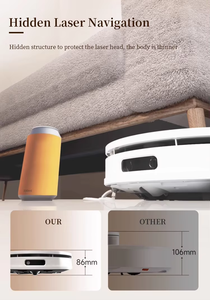 Hotel Home Use Fully Automatic Robot Vacuum Cleaner Self-Cleaning Feature Wet Dry Cleaning Water Supply Drainage Dust <b>Plastic</b> EU - Product Image 5