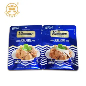 3 Side Sealed Flat Aluminium Foil Retort Bags To Resist High Temperature For Chicken Meat/Soup/Bean/Seafood Vacuum Bags