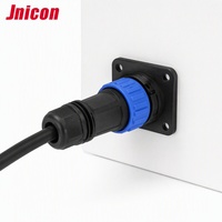 Konektor Kabel Sirkular Tahan Air M25 Push Lock Power Signal Aviation 180 90 Derajat Plug Socket untuk RV Marine Battery Pack