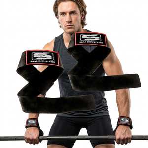 Sangles en cuir pour musculation, crossfit et fitness, design personnalisé, couleur et logo sur mesure, réglables, robustes et résistantes. - Product Image 1