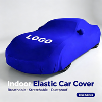 Housse de protection pour véhicule en tissu extensible doux anti-poussière et anti-rayures pour stationnement intérieur