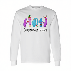 Dirty Christmas Vibes - Camiseta de manga larga con diseño navideño, humor para adultos, estilo travieso - Product Image 2