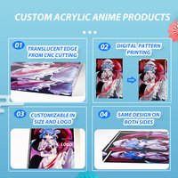 Figurines en briques de cristal haute transparence Hanxin de stars de l'anime et des jeux, figurines de personnages en 2D. Brique acrylique personnalisée