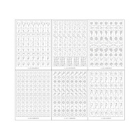 TSZS 2026 Nouvelle Arrivée Pochoirs pour Aérographe Ongles Motifs Rose Tulipe Fleurs Printanières Autocollants Creux pour Ongles Conseils de Manucure Aérographe