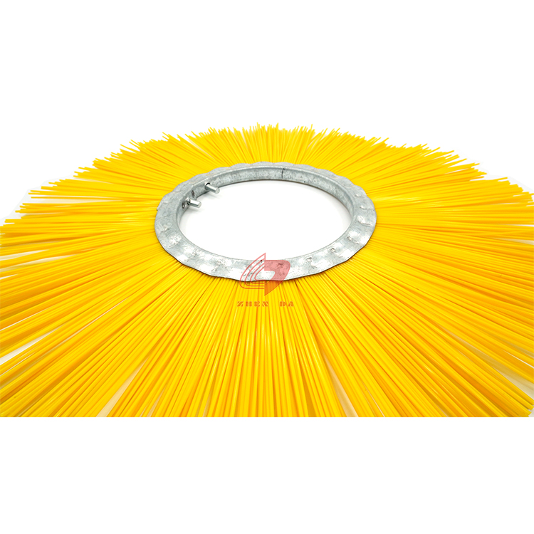 Zhenda Hot-salling PP Material CAT Sweeper Flat Wafer Brush For Snow Cleaning