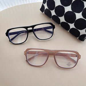 Montures de lunettes rectangulaires Qianai, monture intégrale, anti-lumière bleue, unisexe, verres en acrylique, design irrégulier O4 6267 - Product Image 4