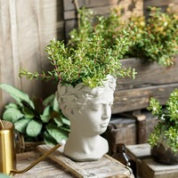 Vase Nordique Portrait Vénus Haut de Gamme Unique Respirant et Translucide pour Fleurs, Pot de Fleurs, Statue de Salon et de Jardin (OEM/ODM)