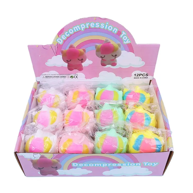 Kids Squishy Kawaii Mochi TPR Unicorn Animal Squeeze Toys For Party Favors Squishy Mini Novelty Toys Cute Stress Relief Toys