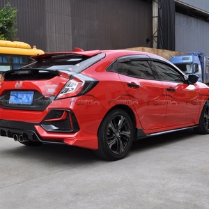 For Honda Civic Type R FK7 FK8 10TH 2016-2019 Auto Tuning Rear Trunk Lip Tail Wing Roof Spoiler FRP+Carbon Fiber Double <b>Deck</b> - Product Image 2