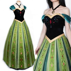 Vestido de Princesa de Satén para Cosplay de Adultos, Vestidos de Fiesta Elegantes para Chicas, Incluye Disfraces de Rapunzel, Bella, Blancanieves, Jazmín, Anna y <span class=keywords><strong>Bruja</strong></span> - Product Image 4