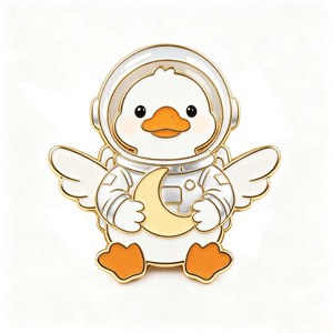 เข็มกลัดรูปเป็ดนักบัลเลต์น่ารัก ชุบทองเคลือบแข็ง ลายการ์ตูนสัตว์ ของสะสม - Product Image 4