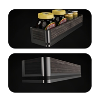 Étagère à épices coulissante à extension complète en aluminium, quincaillerie de meubles de cuisine, rangement facilement accessible pour armoire