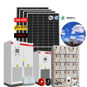 BESS लिथियम बैटरी सौर पैनल सिस्टम 1MWH 2MWH हाइब्रिड सौर ऊर्जा के साथ 1000kw औद्योगिक संयंत्र पीवी फोटोवोल्टिको