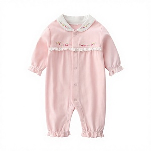 Venta al por Mayor de Anbloo, Rompers 100% Algodón para Bebés Recién Nacidas, Lindos Estampados con Cierre de Botones a Presión para Primavera, 0-3 Meses - Product Image 3