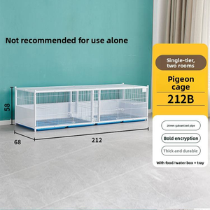 Cage à pigeons Premium Anti-prédateur à 3 niveaux, en plaque de fer épaissie, <span class=keywords><strong>volière</strong></span> spacieuse pour l'élevage de pigeons en extérieur - Product Image 1