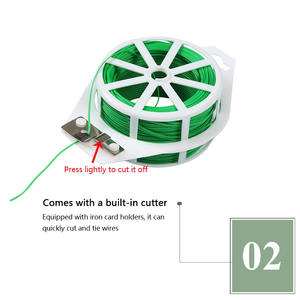 Lot de 2 attaches de support de plantes en PVC robuste de 20m, résistantes à la déchirure, efficaces pour sécuriser les branches de baies lourdes pour l'aménagement paysager. - Product Image 5