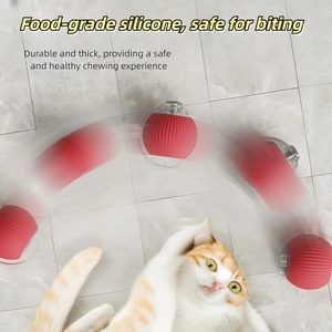 Jouet pour chat d'intérieur de 3e génération : Balle à corde élastique interactive et mobile, activée par le mouvement, pour stimuler les chatons las. - Product Image 5