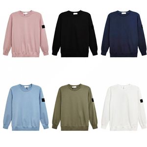 Nuova <span class=keywords><strong>Felpa</strong></span> Sportiva da Uomo in Cotone 100% Traspirante, Tinta Unita, con Patch Ricamata, Stile Casual - Product Image 3