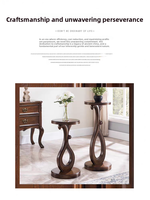 Table console sur pied en bois de chêne massif, style américain et européen, simple, antique, taille et couleur personnalisables, pour salon
