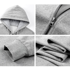 Vestes d'équitation décontractées pour hommes avec logo personnalisé en gros, vestes à capuche à manches longues en coton avec poches - Product Image 4