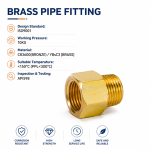 Raccord de tuyauterie fileté mâle-femelle en laiton 3/8'' * 1/4'', adaptateur de tuyauterie marine, raccord réducteur pour yacht, fabriqué à Taïwan - Product Image 4