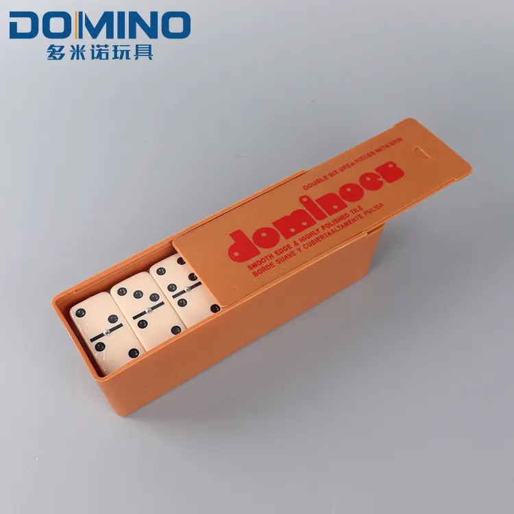 Groothandel China Leverancier Dubbele Zes Melamine Domino Set Speelgoed Rafel Domino Steen Voor Familie Games