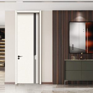 Actualización de superficie de carbono de puerta moderna blanca compuesta de núcleo de madera maciza preacabada para dormitorio cocina Hotel Villa escuela - Product Image 2