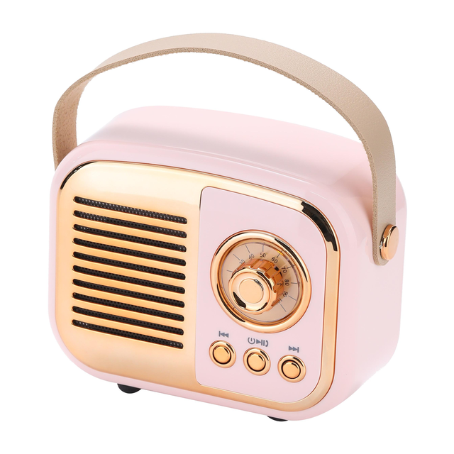 OEM New Design Old Fashion Portable Vintage Speaker Beautiful Classic AUX FM Radio Player Wireless Bluetooth Retro Box Speaker