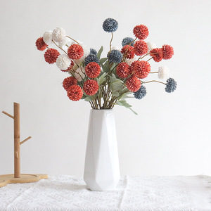 Flores Artificiales de Crisantemo Kch de 10 cm, Color Blanco, Rojo Ladrillo, Azul Marino, Flores de Seda para Decoración de Bodas y Hogar - Product Image 2
