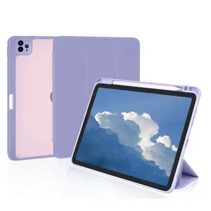 Colorido Split Smart Cover Pencil Holder Magic Tablet Case para iPad Pro 129 pulgadas