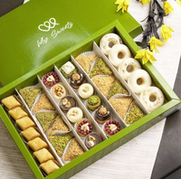 Boîte en papier pour traiteur, emballage alimentaire en gros, pour thé de l'après-midi, bonbons, fruits arabes, chocolat, biscuits, plateau de desserts avec séparateurs