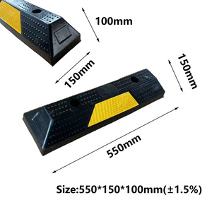 Meta Cao Su MR-WSR55YD 550*150*100Mm Chống-Trượt Chống Va Chạm Khối Cao Su Mặt Đất Curbs Xe Bãi Đậu Xe Bánh Xe Stopper Đường - Product Image 2
