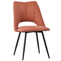Chaise de salle à manger moderne velours sarcelle artisanat bonne qualité bleu nordique rose vif italien luxe pour restaurant maison
