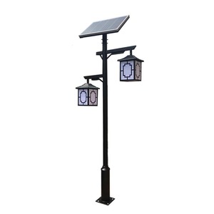Lampe solaire de jardin 3m LED pour extérieur, cour et rue avec panneau solaire monocristallin - Product Image 1