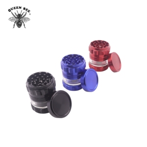 Molinillo de hierbas de aleación de aluminio Joli, Base de vidrio con luz Led, accesorios para fumar, tabaco, <span class=keywords><strong>4</strong></span> piezas, 63 * H83MM, tienda de humo - Product Image 3