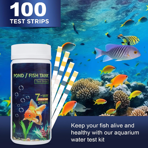 7 in 1 Aquarium Teststreifen Aquarium Wasser qualität Test papier Süßwasser Salzwasser Tester PH Kit - Product Image 4