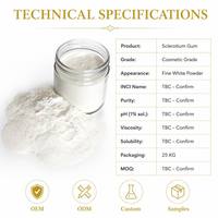 Gomme de Sclerotium de Qualité Cosmétique, Émulsifiant en Poudre Haute Pureté, Formateur de Gel