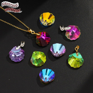 Perles en verre cristal en forme de coquille Saint-Jacques de NANTONG pour la création de bijoux, accessoires DIY 250104 - Product Image 2