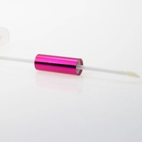 Nouveaux tubes de gloss à lèvres vides, longs, fins, violets, transparents, double face, avec logo personnalisé, contenants uniques pour gloss à lèvres double 10 ml
