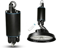 Projecteur LED UFO pour entrepôt 100W 200W 240W, sélectionnable DIP 3CCT, avec fonction d'urgence, IP65, dimmable 0-10V