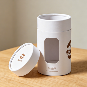 Wholesale Round Paper Tube <b>Box</b> Transparent Window Sealed Cylinder <b>Cardboard</b> <b>Box</b> For Coffee Bean Fresh <b>Storage</b> - Product Image 4